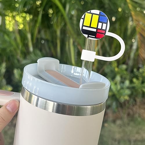 Miniatura 3 de IOKUKI Fundas de popote de silicona para vaso Stanley 20 de 30 y 40 onzas, tapas de popote de 0.394 in04 pulgadas, tapa para todos los popotes de