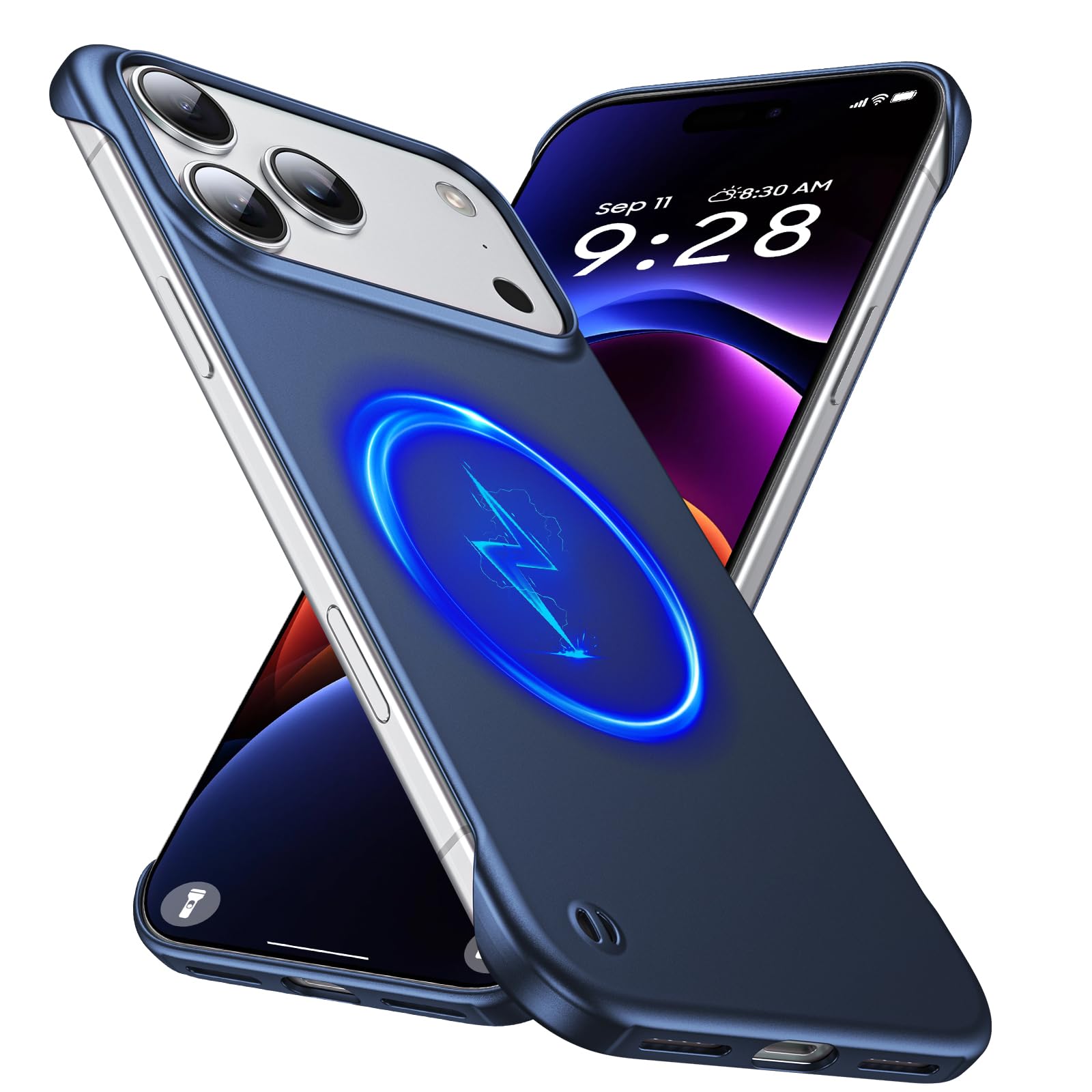 Amazon.com: GRECAZO Magnetic Frosted Frameless Case for iPhone 17