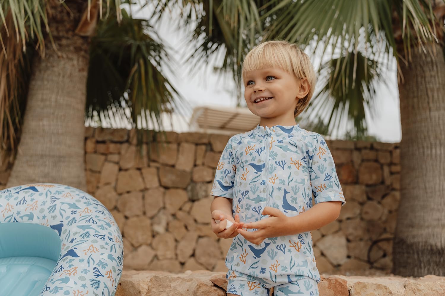 Little Dutch Boot aufblasbar für Kinder - Ocean Dreams blau