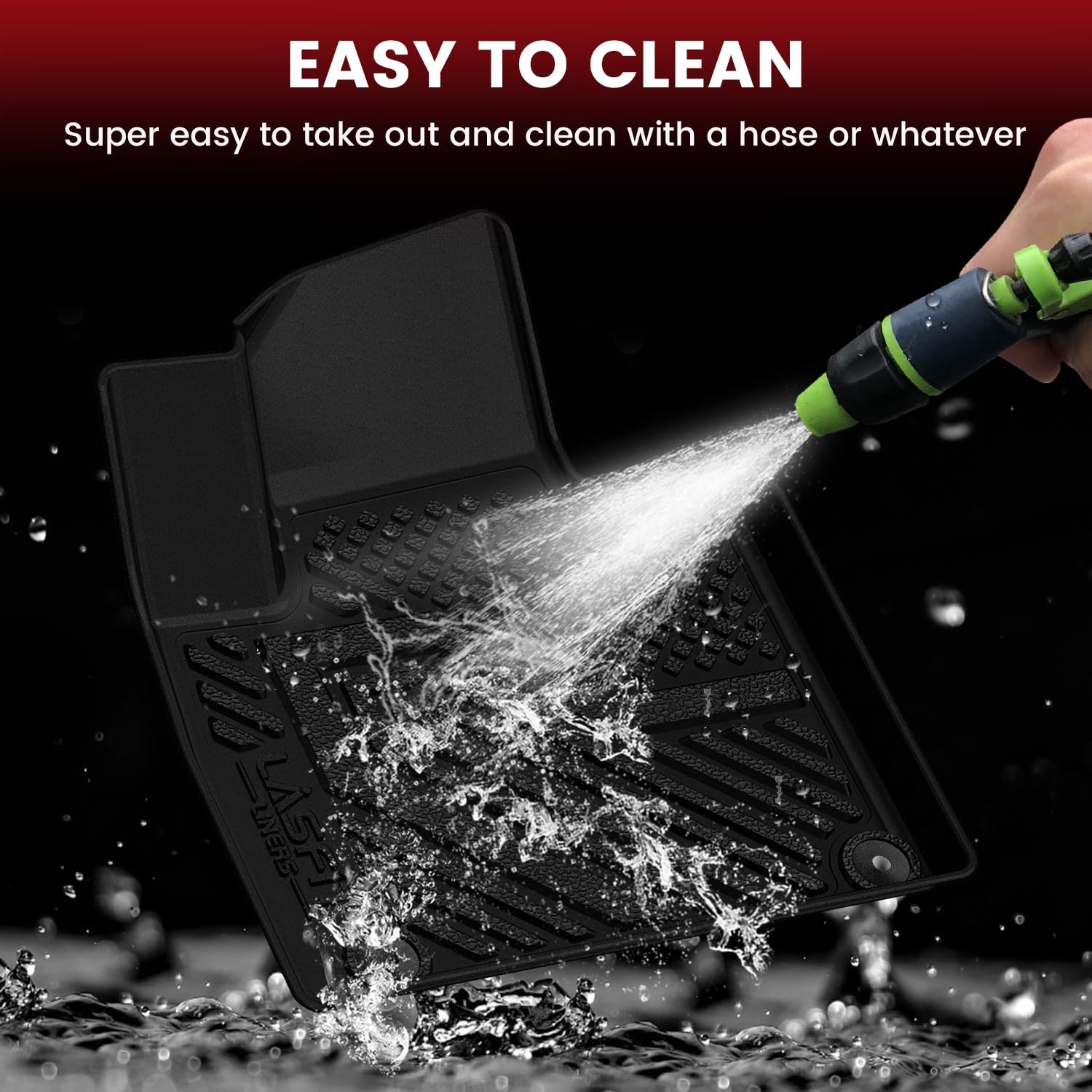 LASFIT Floor Mats & Backrest Mats & Cargo Mats for KIA Sorento 7 Seats 2020 2019 2018 2017 2016, All Weather TPE Custom Fit Floor Liners for KIA Sorento 1st & 2nd & 3rd Row Full Set Car Mats, Black - Image 6