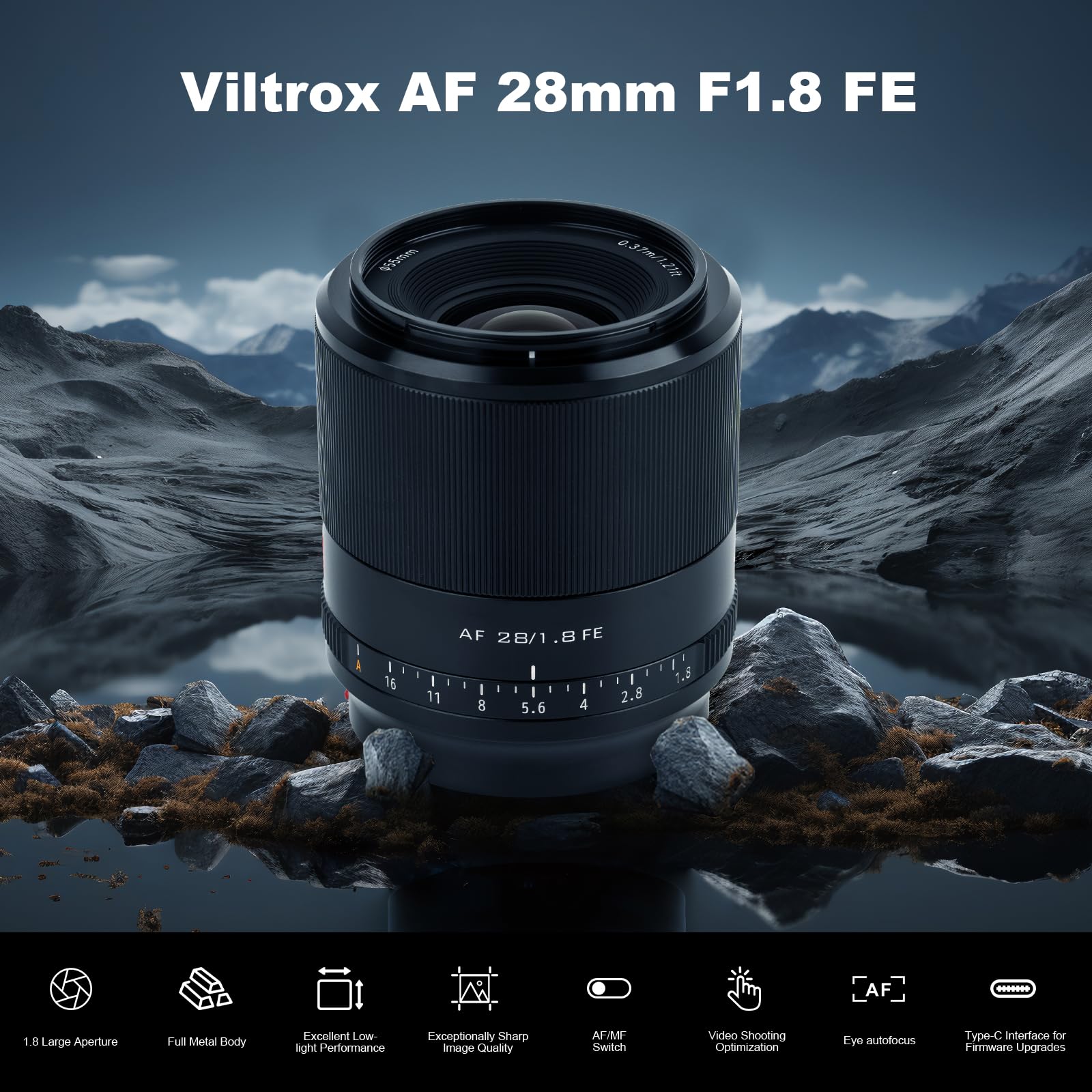 Amazon.co.jp: VILTROX 28mm F1.8 広角オートフォーカスレンズ Sony E