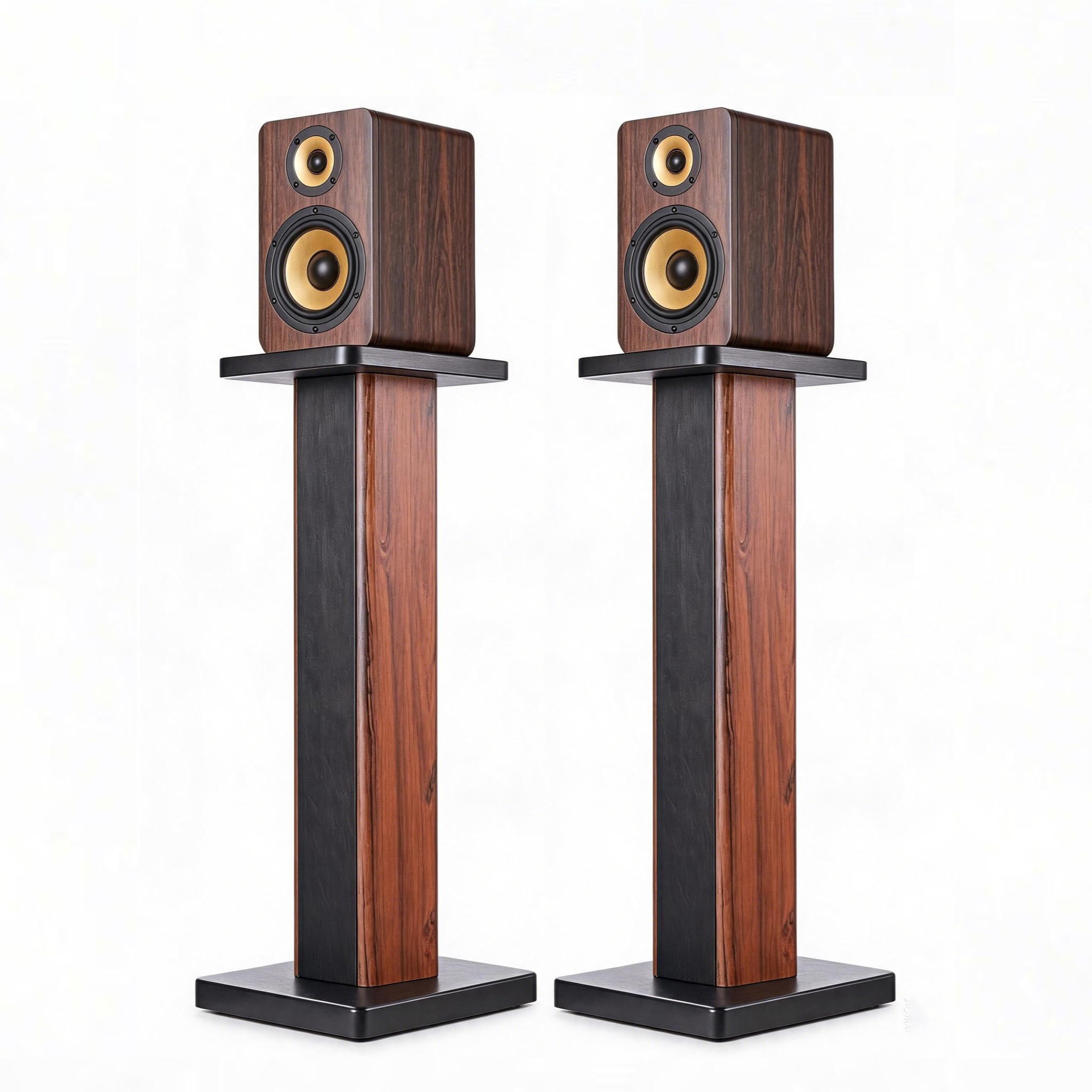 Set di 2 supporti per altoparlanti, in legno, altezza 70 cm