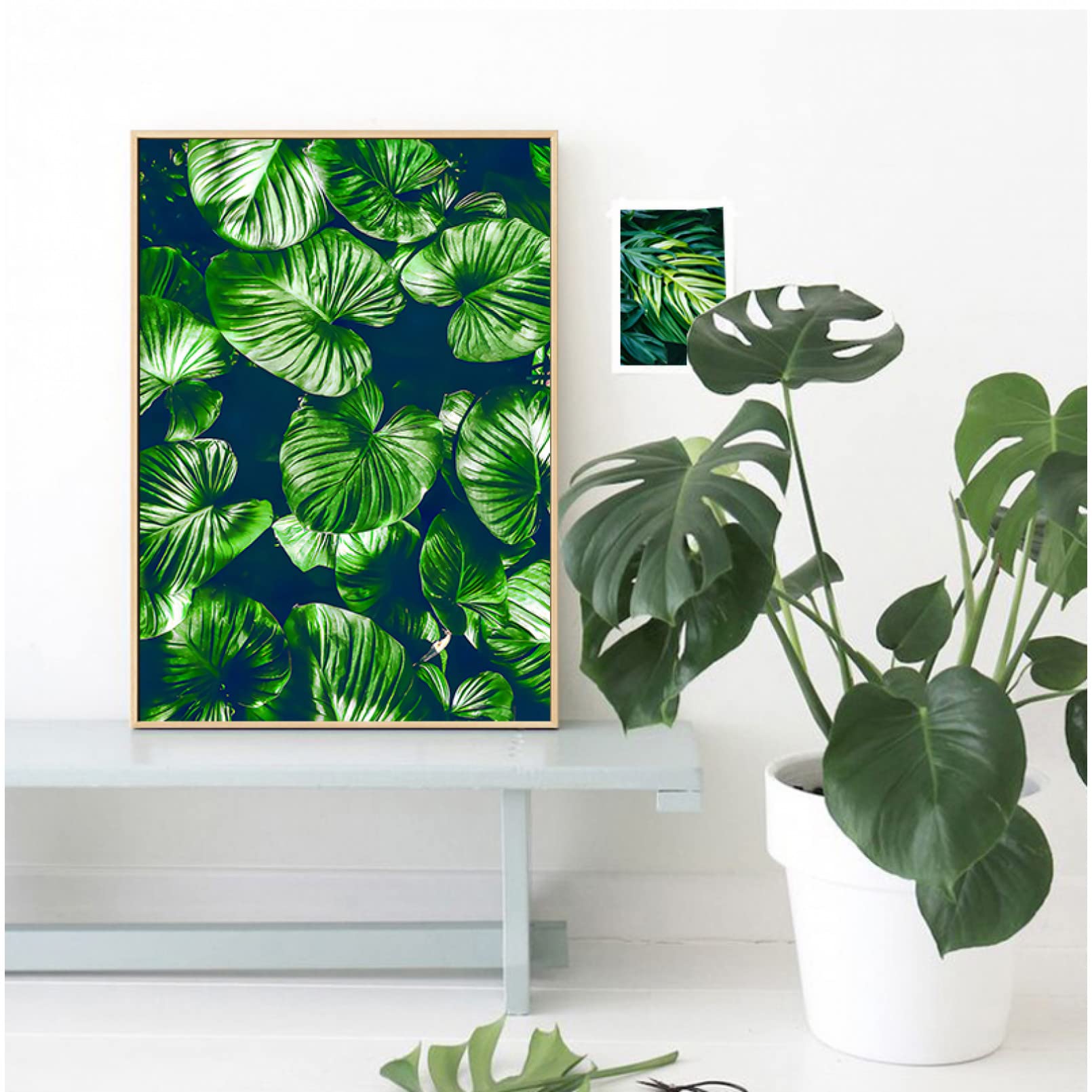 Cuadros de pared de plantas verdes sobre lienzo impreso de alta definición estilo nórdico