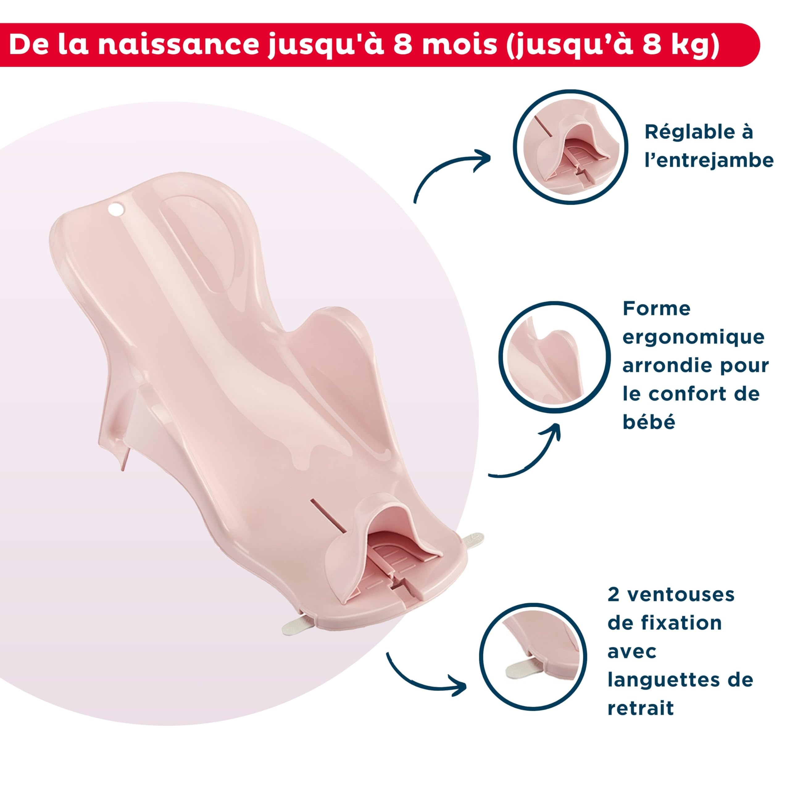 Transat - Anneau THERMOBABY de bain daphne - Rose poudré