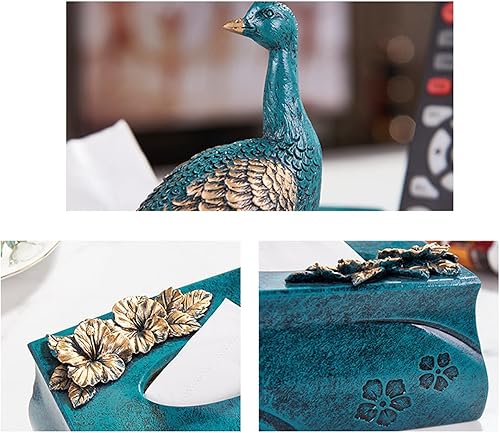 Miniatura 3 de Caja dispensadora de pañuelos para caja de pañuelos con soporte multifuncional con control remoto de papelería organizador de bolígrafos decorativo