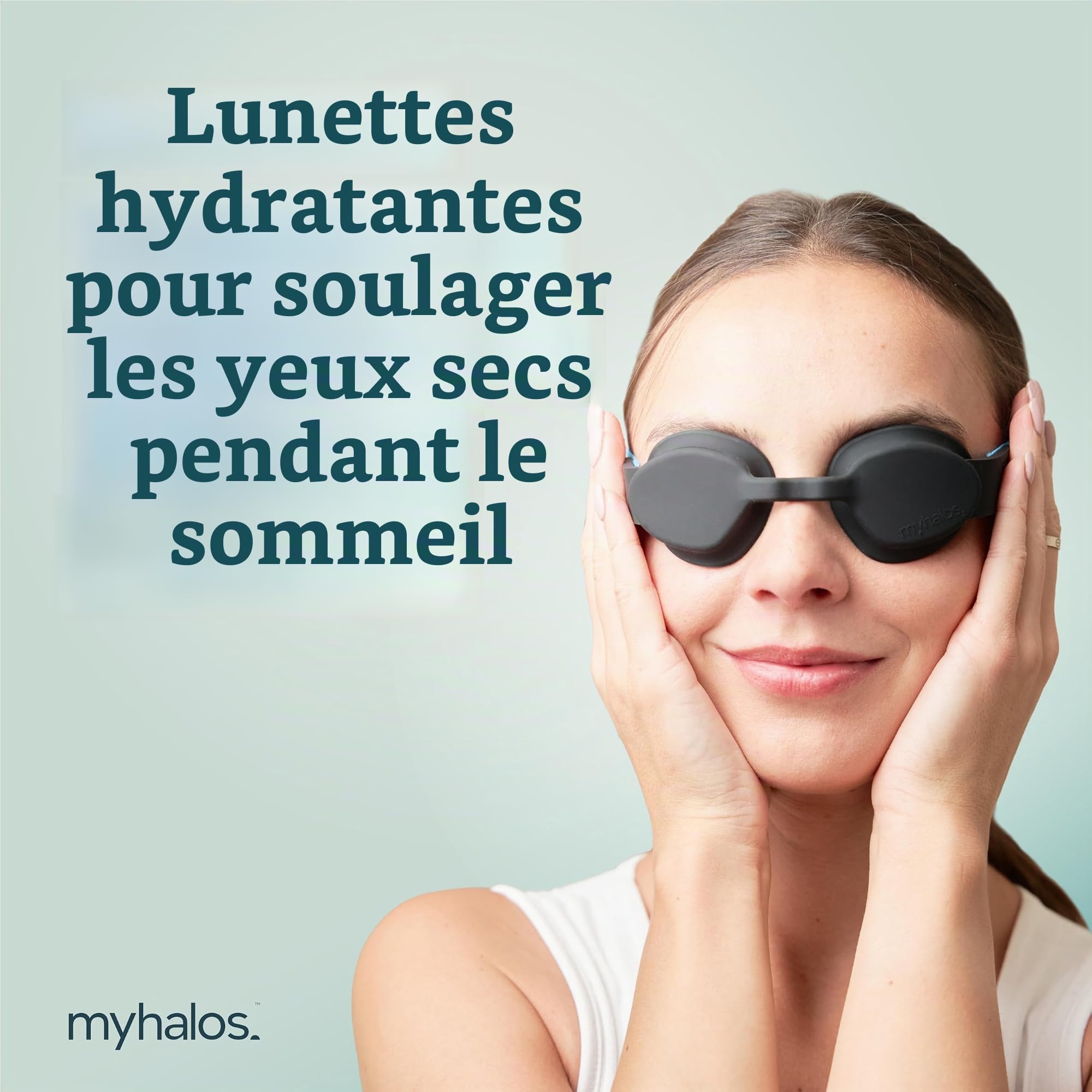 MyHalos Masque de sommeil à chambre d'humidité, masque doux pour les yeux