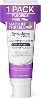 Vista 1 de SprinJene Pasta dental natural sin flúor para dientes y encías sensibles - Pasta dental patentada con aceite de semillas negras y zinc - Prevención