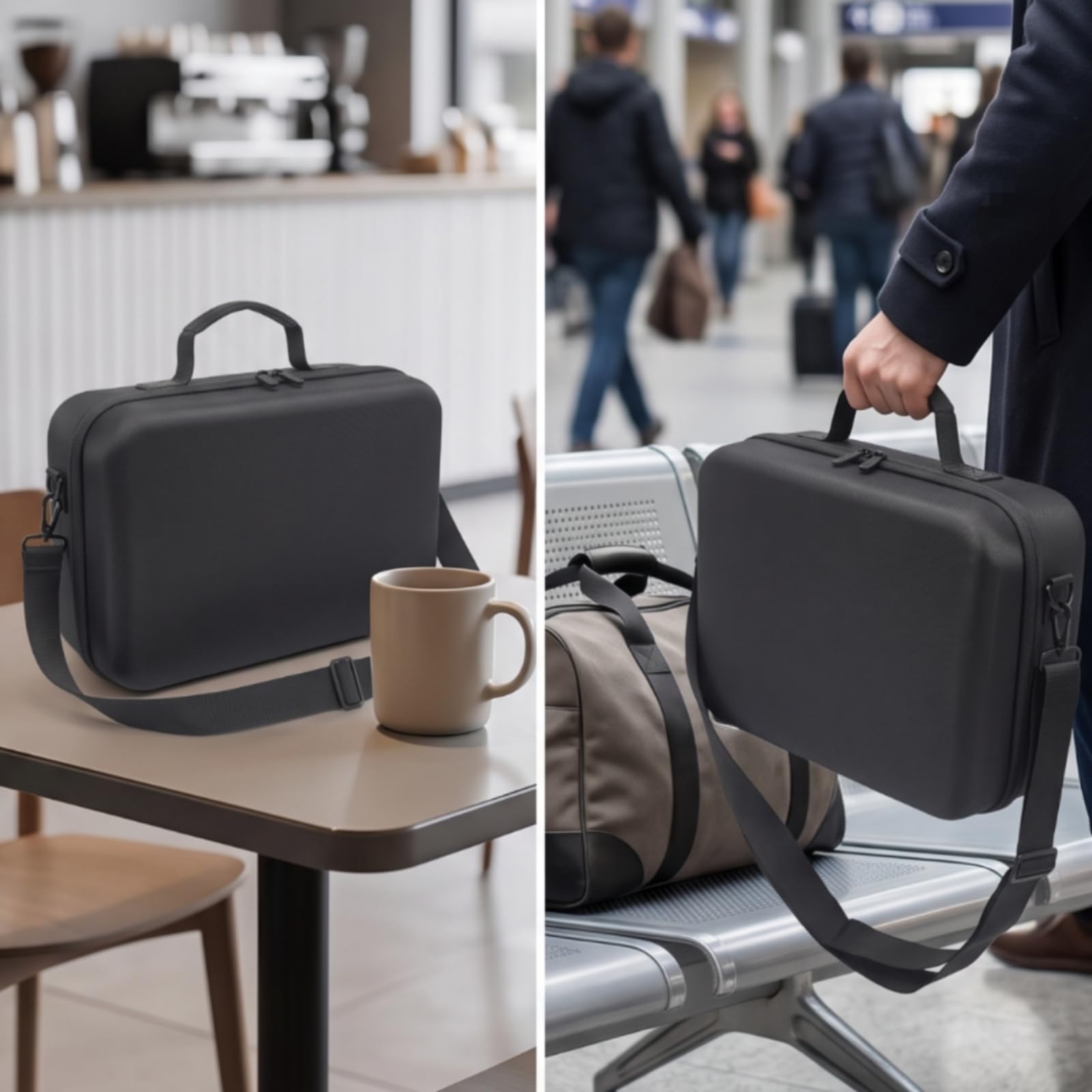 Custodia per Console Switch 2 Astuccio Rigido Valigetta da Trasporto Borsa Protettiva con Interno Modellato EVA con Manico E Tracolla Adatta a Spostamenti Viaggi Casa