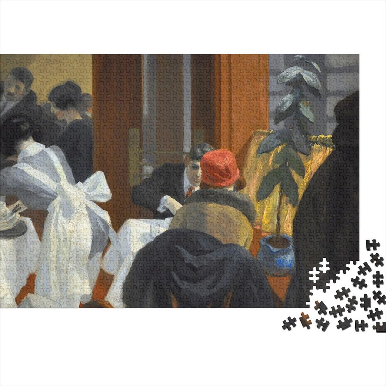 Edward Hopper Puzzles Wooden 1000 Pieces Oil Painting Jigsaws Impossible World Famous Paintings Jigsaws Fine Art Puzzles Challenge Toy Educational Games