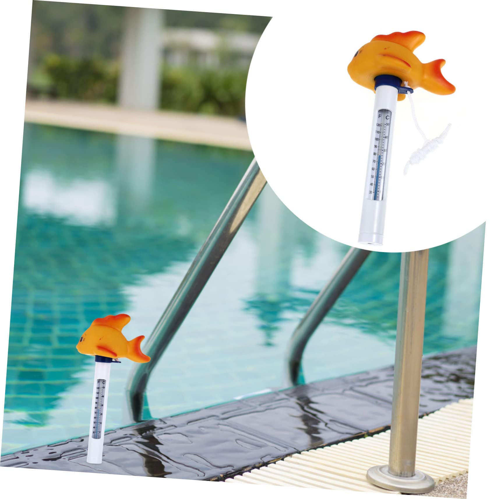 BESPORTBLE 3 Pièces Thermomètre Jouets D'extérieur Piscine Flottante De Dessin Animé Bain Piscine Gonflable Étang Jouet D'extérieur Jouets Pour Bébés Plastique Bouée Avec Échelle