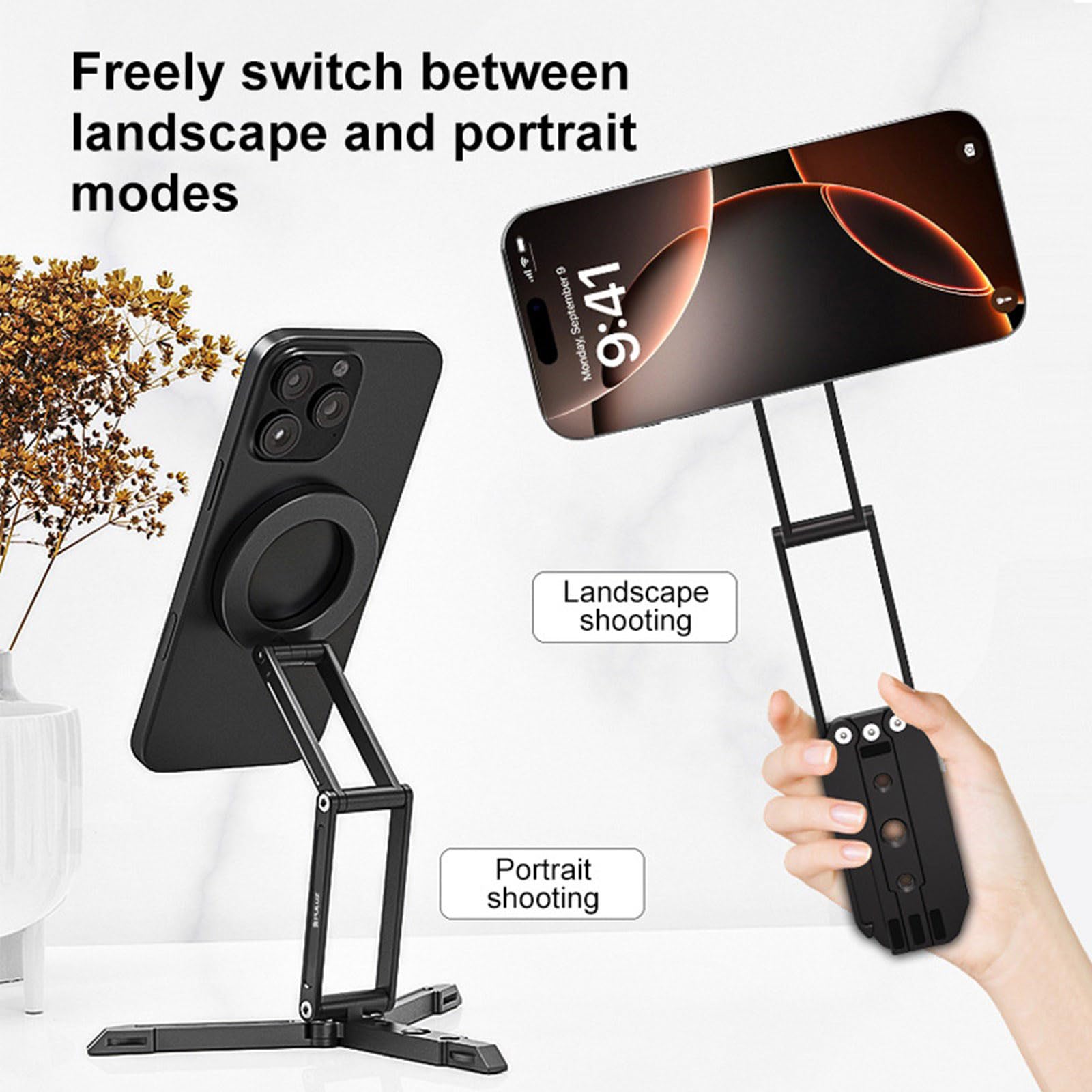 Supporto per smartphone pieghevole con staffa in alluminio per 16