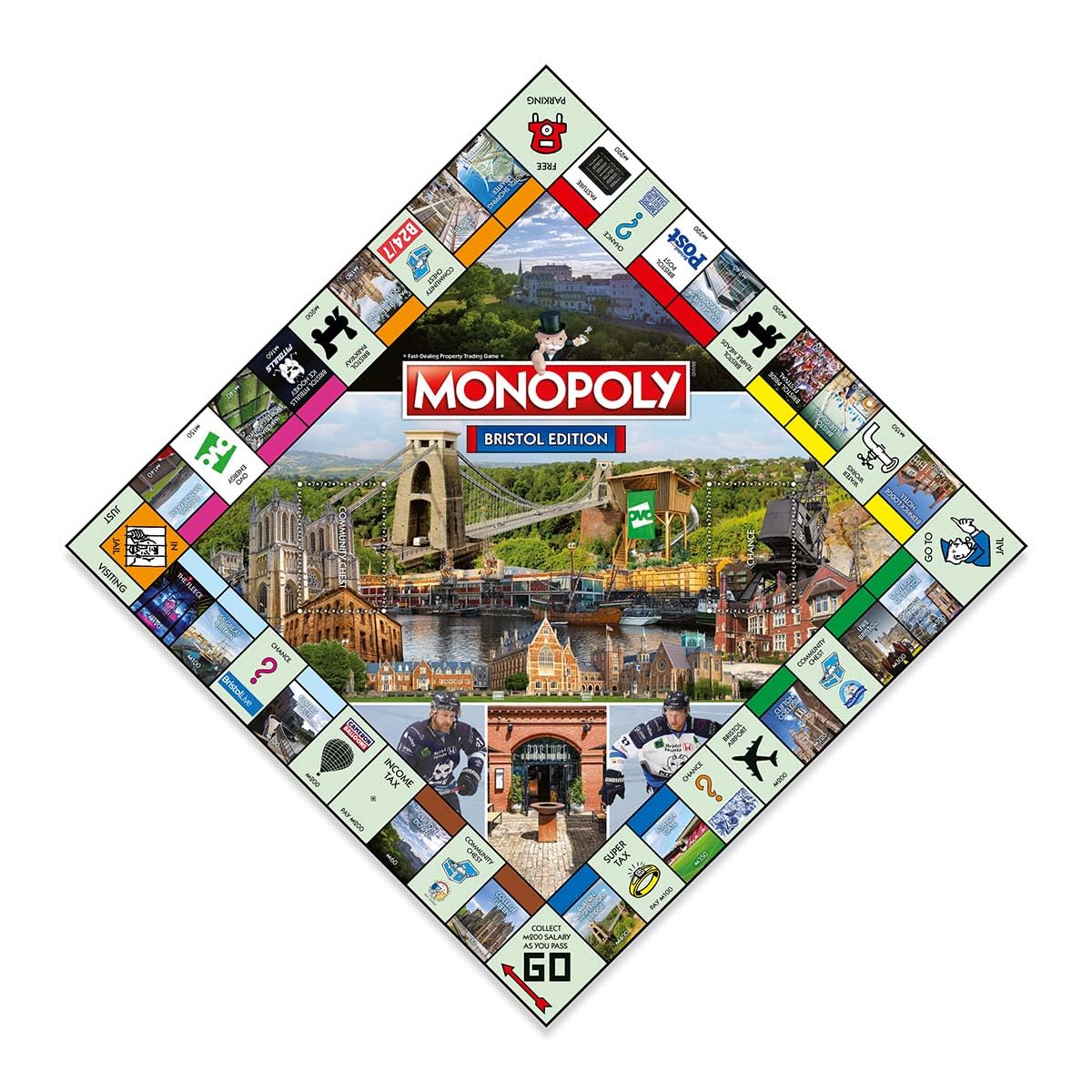 Winning Moves Gioco da tavolo Bristol Monopoly, tour della tavola, acquistare, scambiare sulla strada del successo, un grande regalo per bambini dagli 8 anni in su