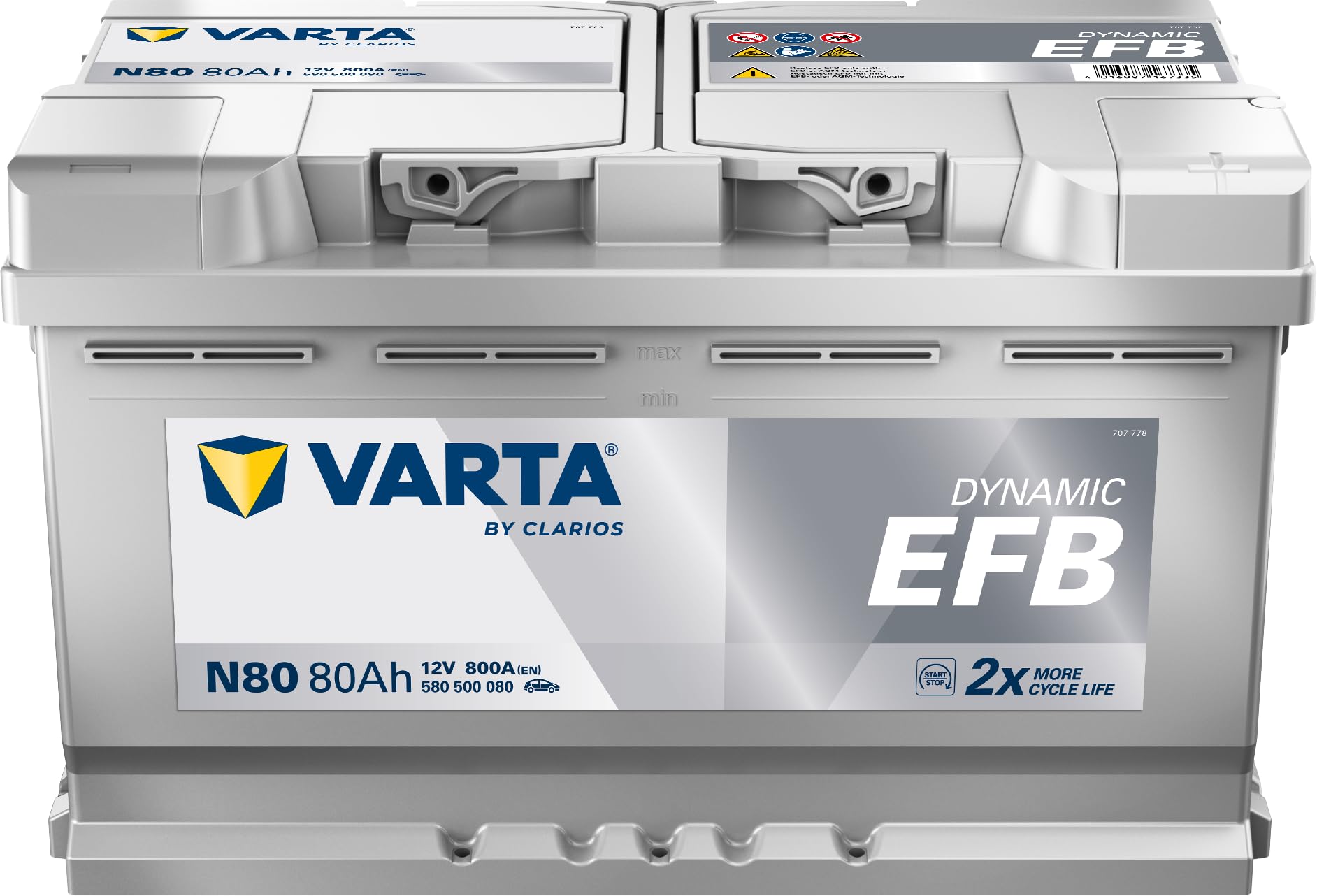 Varta 580500073D842 - Batería para coche (12 V, 80 mAh, 730 A)