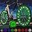 Activ Life LED Bike Wheel Lights - Festive Stocking Stuffers - Light Up Bike Wheels - Christmas Night Riding - Bicycle Illumination Bicycle Spoke Glow for Kids - Green, Pack of 2