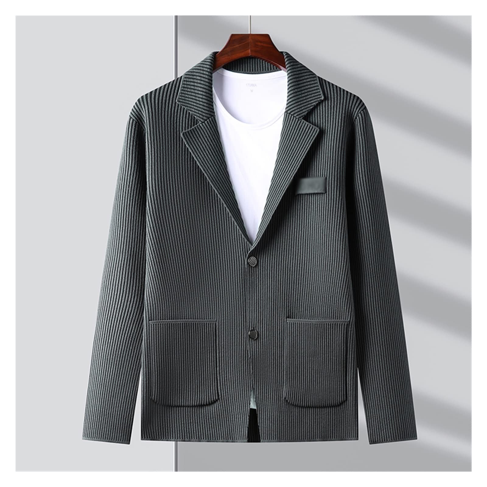 Manteau vêtements homme grande taille veste tricoté costume slim fit