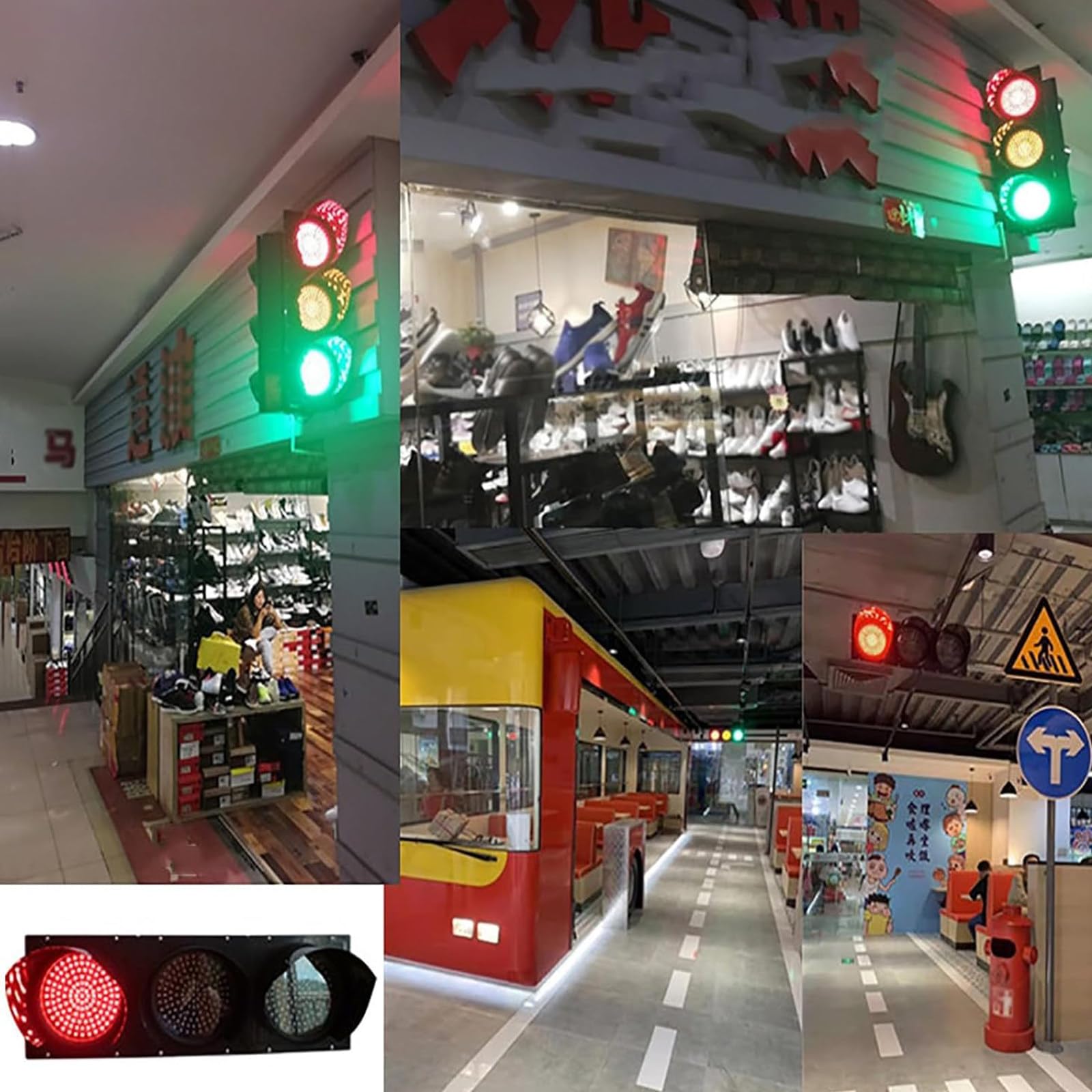Regulowane zewnętrzne światło drogowe - czerwona żółta zielona dioda LED Stop and Go Control z ustawianym timerem - przemysłowa lampka kontrolna do bezpieczeństwa i zarządzania ruchem drogowym