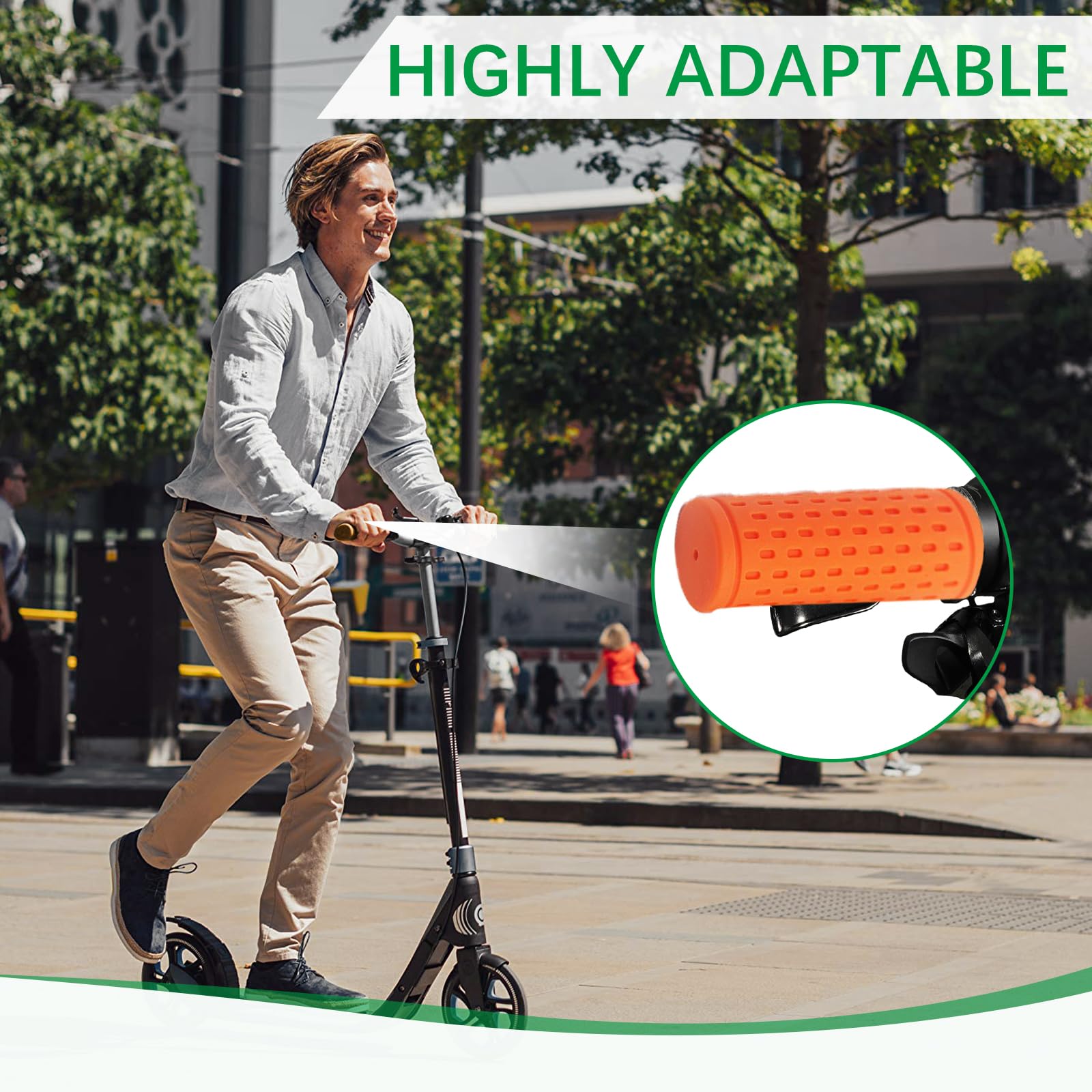 1 Paio Manopole Bici Bambino 22mm Universali, Impugnature Antiscivolo in Gomma per MTB; BMX; Scooter Design Ergonomico con Morbidezza Ottimale, per Biciclette Piegevoli e Urbane