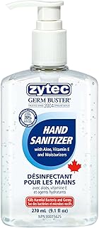 zytec Germ Buster Hand Sanitizer with Aloe (Clear Gel), 270 ml