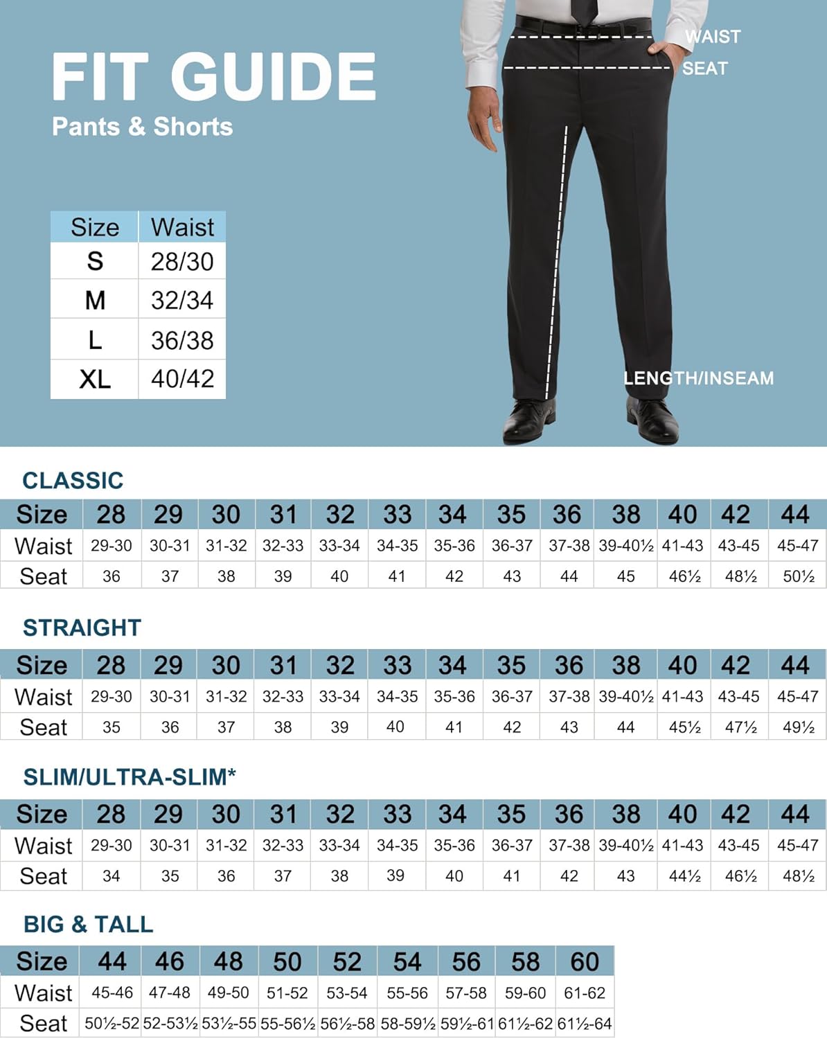 Expandable Waist Men's Flat Front Dress Pants Regular fit Business Casual Pants for Men - Image 6