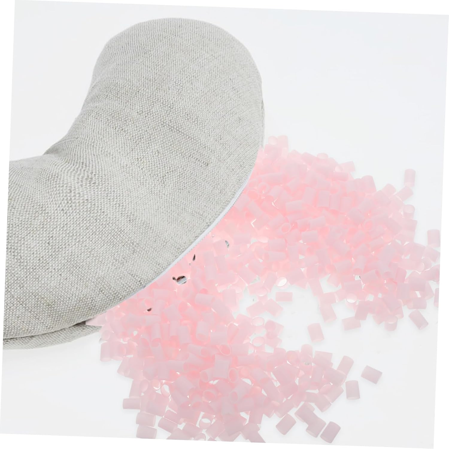 1bag Soft TPE Pillow Stuffing Tube Insert for Neck Support and Cushion Refills Breathable Easy to Clean for Travel and Home Use Lb Light Pink