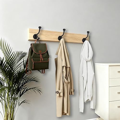 Miniatura 5 de Paquete de 6 ganchos de pared para colgar, ganchos de pared resistentes, ganchos de metal fáciles de instalar, para colgar en baños, dormitorios,