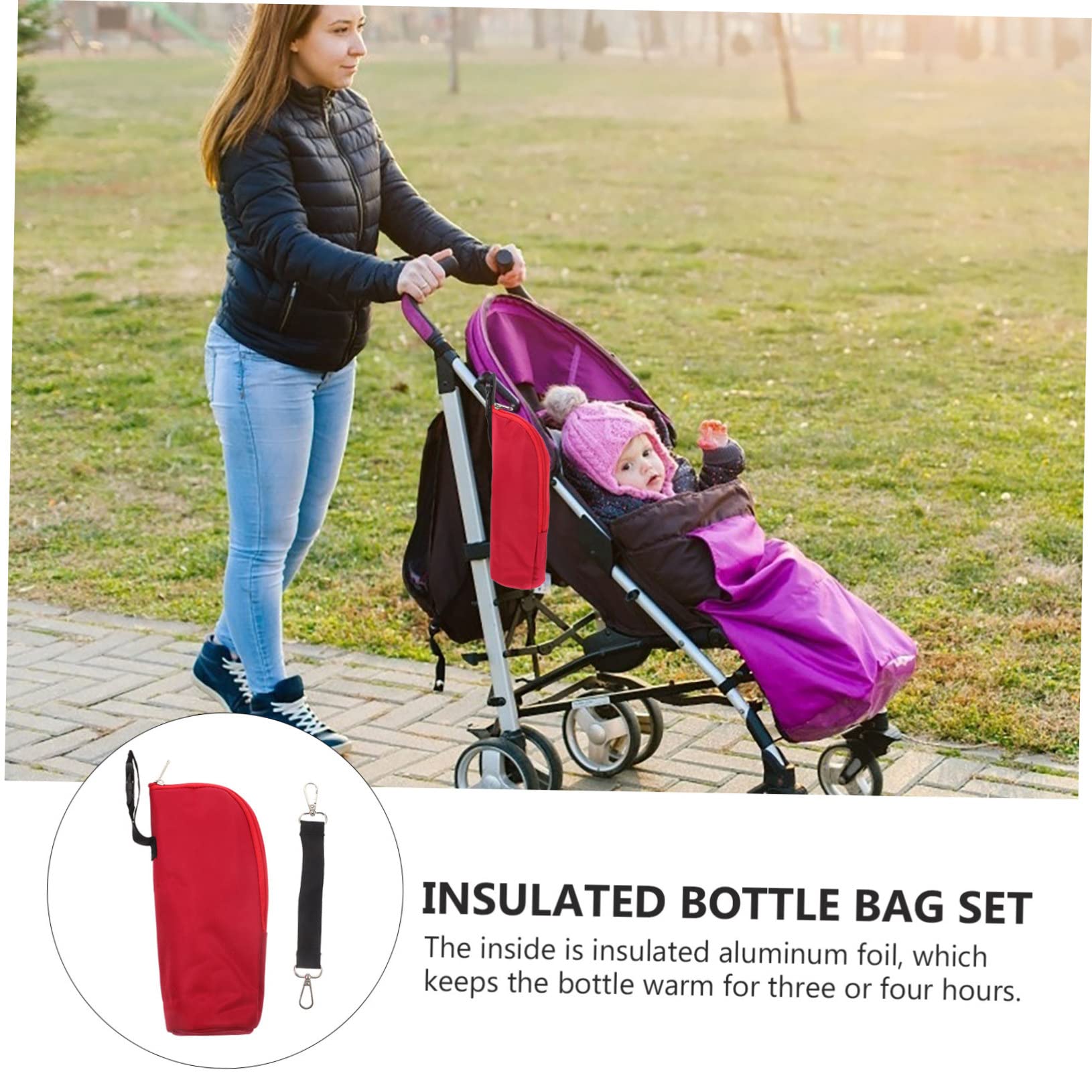 Toyvian 3juegos Bolsa Térmica para Biberones Aislante y Resistente Al Agua Cierre Lateral para Lactancia y Uso Exterior