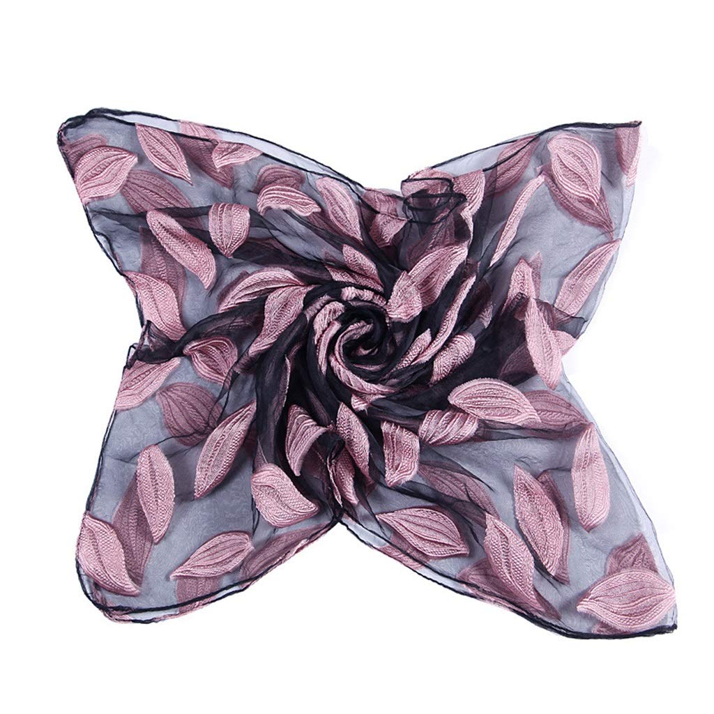 RWRAPS Nuova Primavera Estate Sciarpa Donna Moda Leaf Cut Fiori Sciarpe Elegante Spiaggia da Donna Cove up Inverno per Scialle da Donna (Color : B) (B)