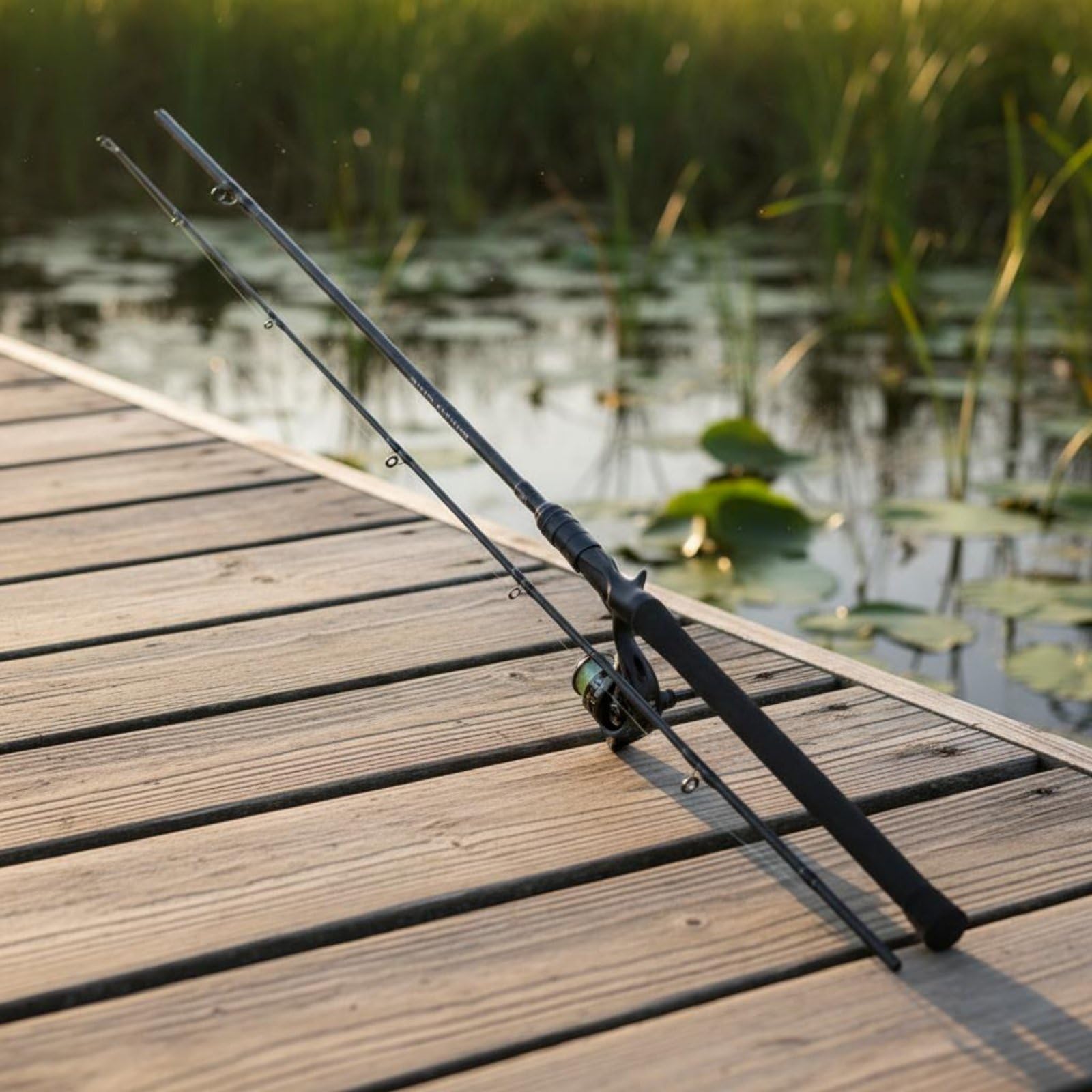 Canna da Pesca Snakehead Potente Filo Rigido Attrezzo Due Pezzi Manico Ergonomico Materiale Carbonio Adatta per Pesca in Fiume Attività Outdoor Competizioni