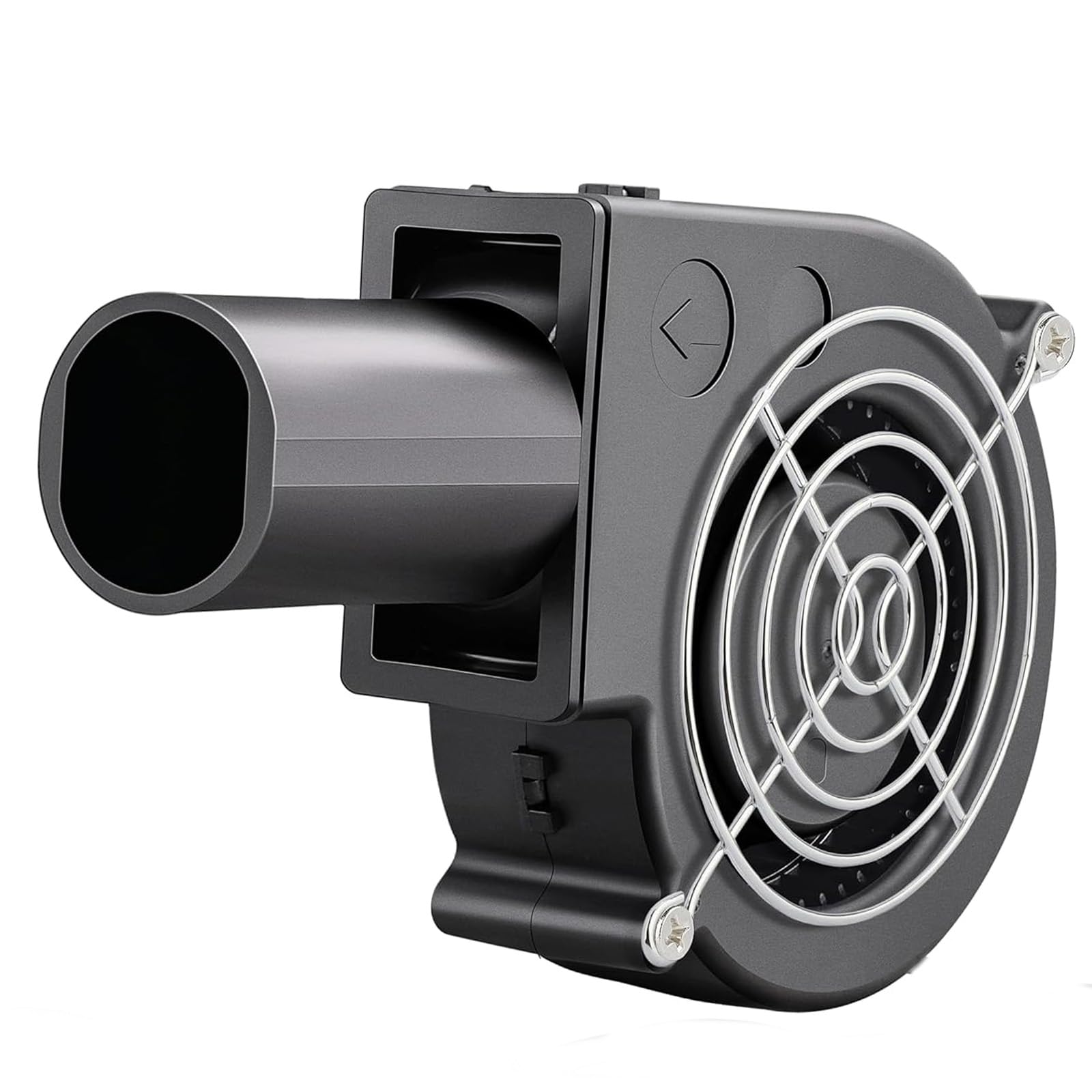 Umillion 小型送風機 換気扇ストーブファン シロッコファン 12V 4000rpm 32CFM 無段階風量調節 金属保護ネッツ付 BBQ/薪ストーブの火起こし 燃焼補助 大風量 ブロワー 暖炉用 廃油ストーブ用 小型換気扇