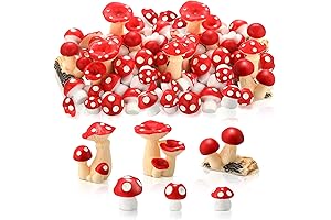 120 pcs Mini Mushrooms Figurines Cute Tiny Mushrooms Craft