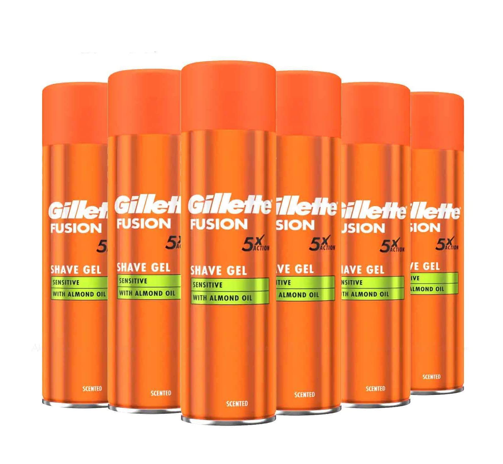 Shaving Gel Fusion5 Ultra Sensitive, 200 ml x 6