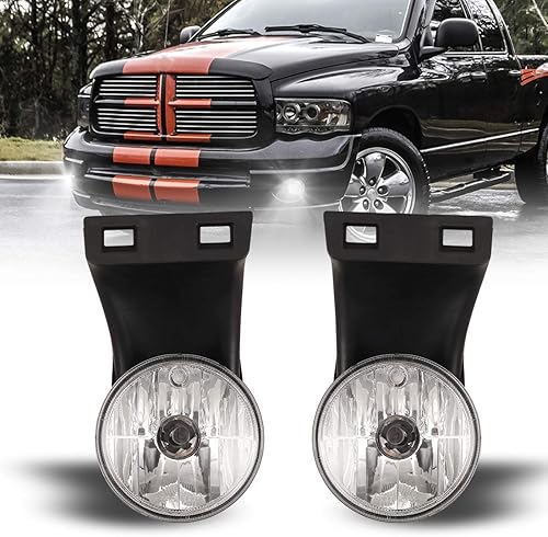 Nixon Offroad Juego de luces antiniebla para Dodge Ram 94-02 1500 2500 3500/95-02 Dodge Ram 4000 Pickup con bombilla, parachoques OEM, montaje de