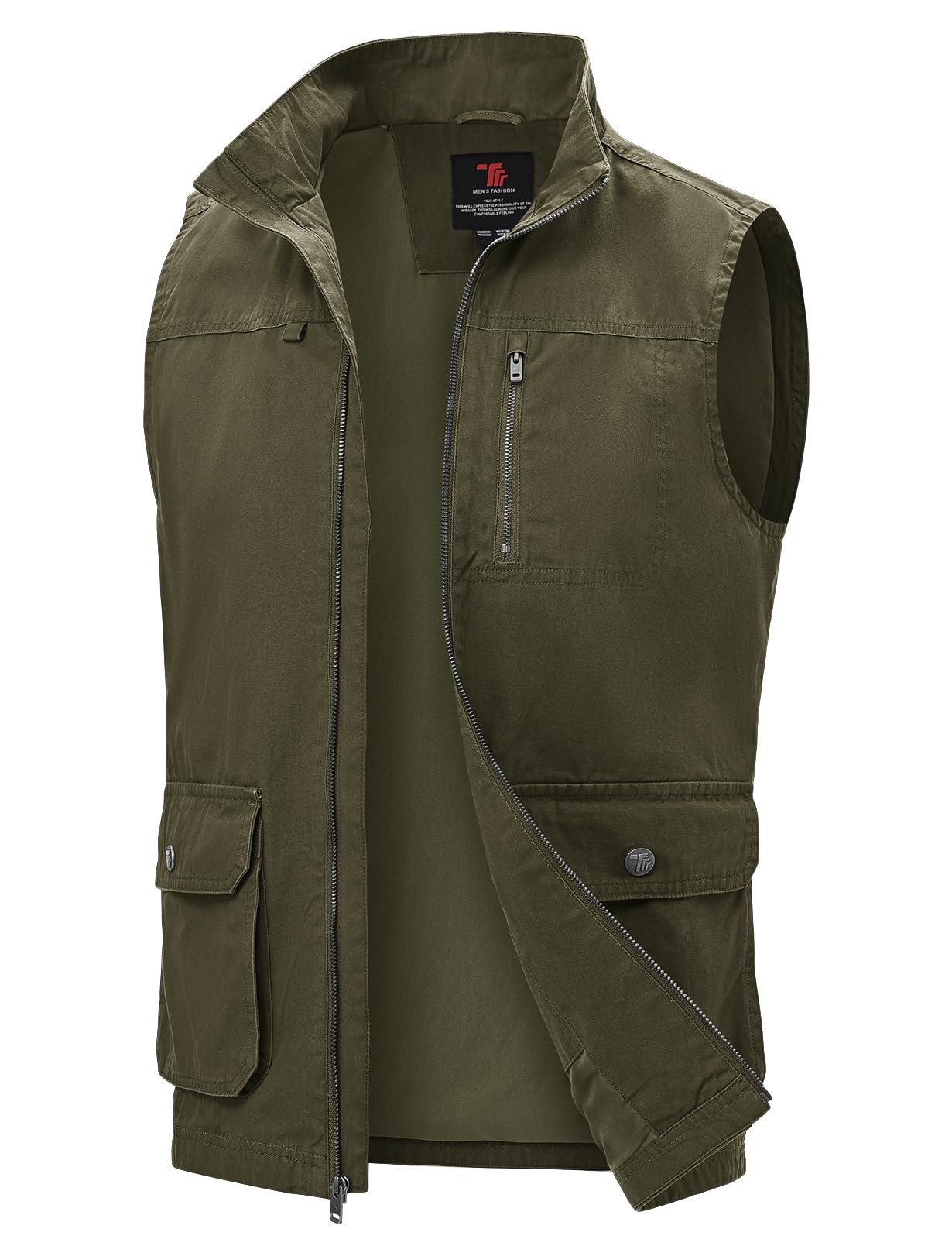 tbmpoy Men's Lightweight Vest Cotton Stylish Sleeveless Travel Casual Work Canvas Outerwear Utility Jacket Fishing Hiking-picture-25