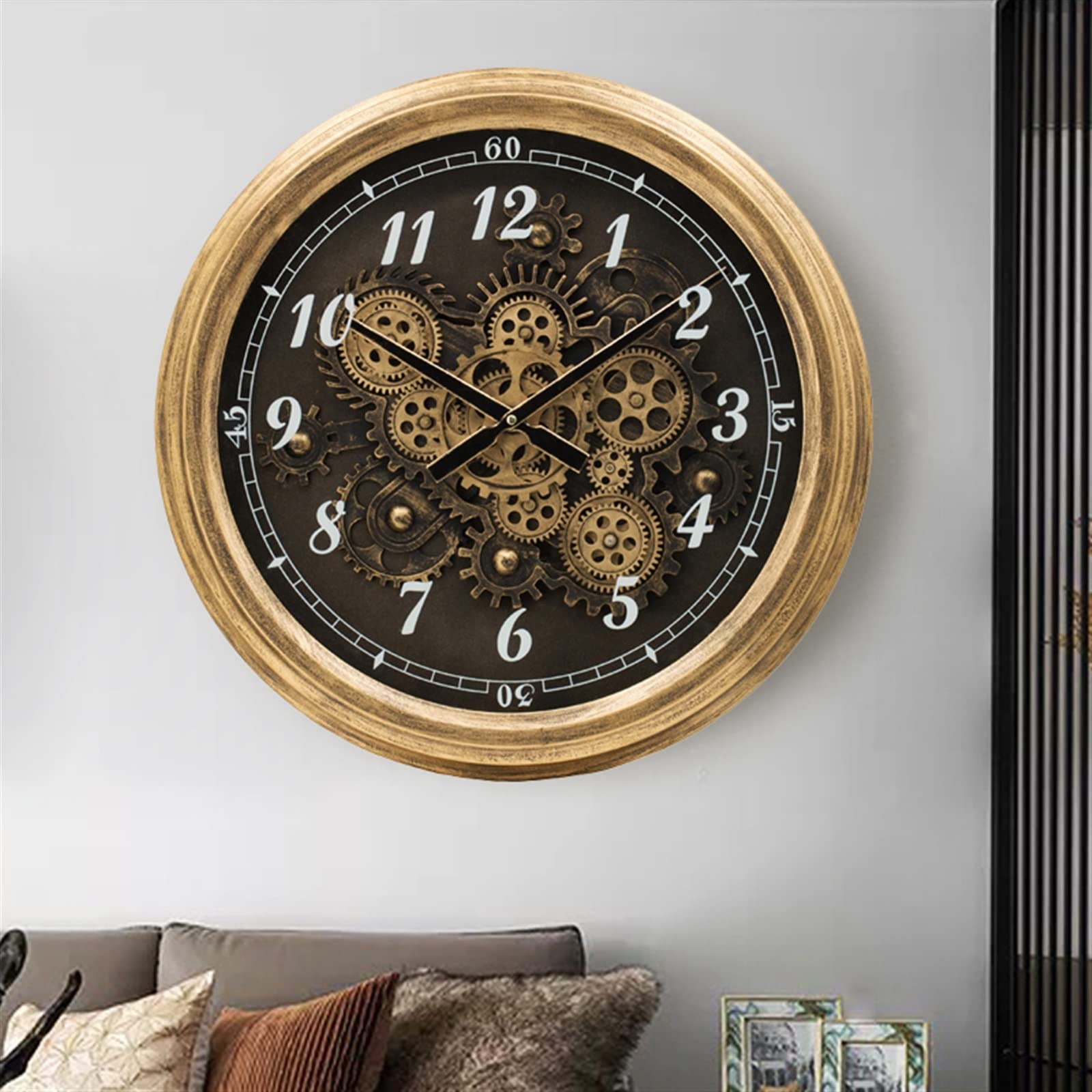 Amazon.com: KIZQYN Wall Clocks Gear Wall Clock Large Modern Metal