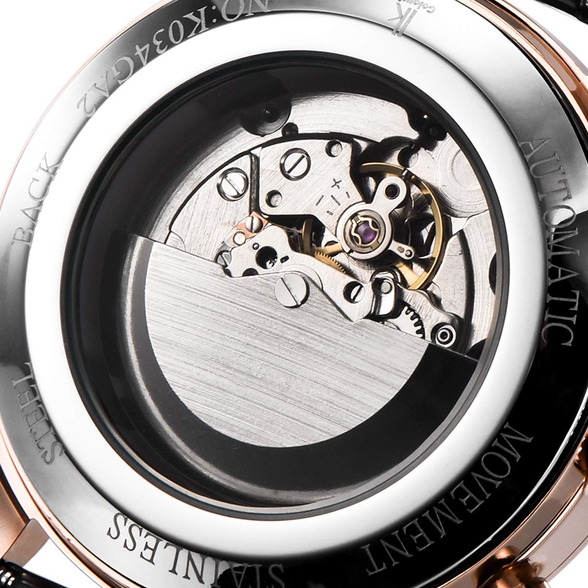 Alienwork IK Reloj Automático Hombre Mujer Cronógrafo Banda de Malla