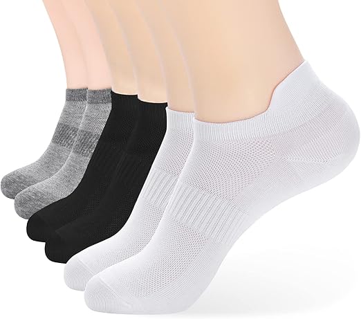 ATBITER Ankle Socks Womens and Men Thin Athletic Running Low Cut No Show Socks With Heel Tab 6-10 Pairs
