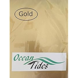 Ocean Tides 50 Sheets (14 x 20 Inches) Christmas Wrapping Paper - Gift Wrapping Tissue Paper Bulk for Crafts, Birthdays, & Holidays - Colored Tissue Papers for Gift Bags & Decorations, Gold Stripes