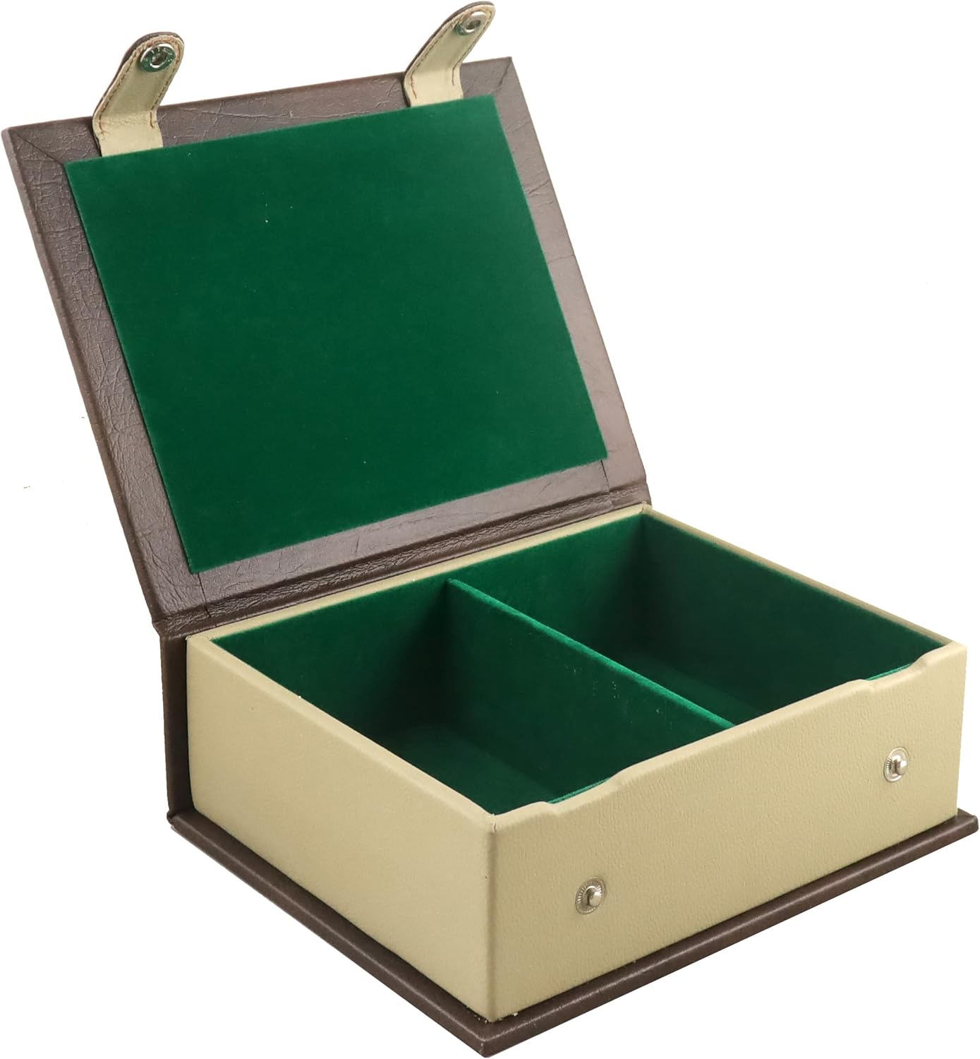 Royal Chess Mall - Book Style Storage Box For Chess pieces upto 4.2" King chessmen set- Leatherette