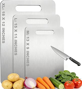 15x11 inch non-slip kitchen cutting board, dishwasher safe, scratch-resistant, easy to clean, durable, 100% pure titanium cutting board.