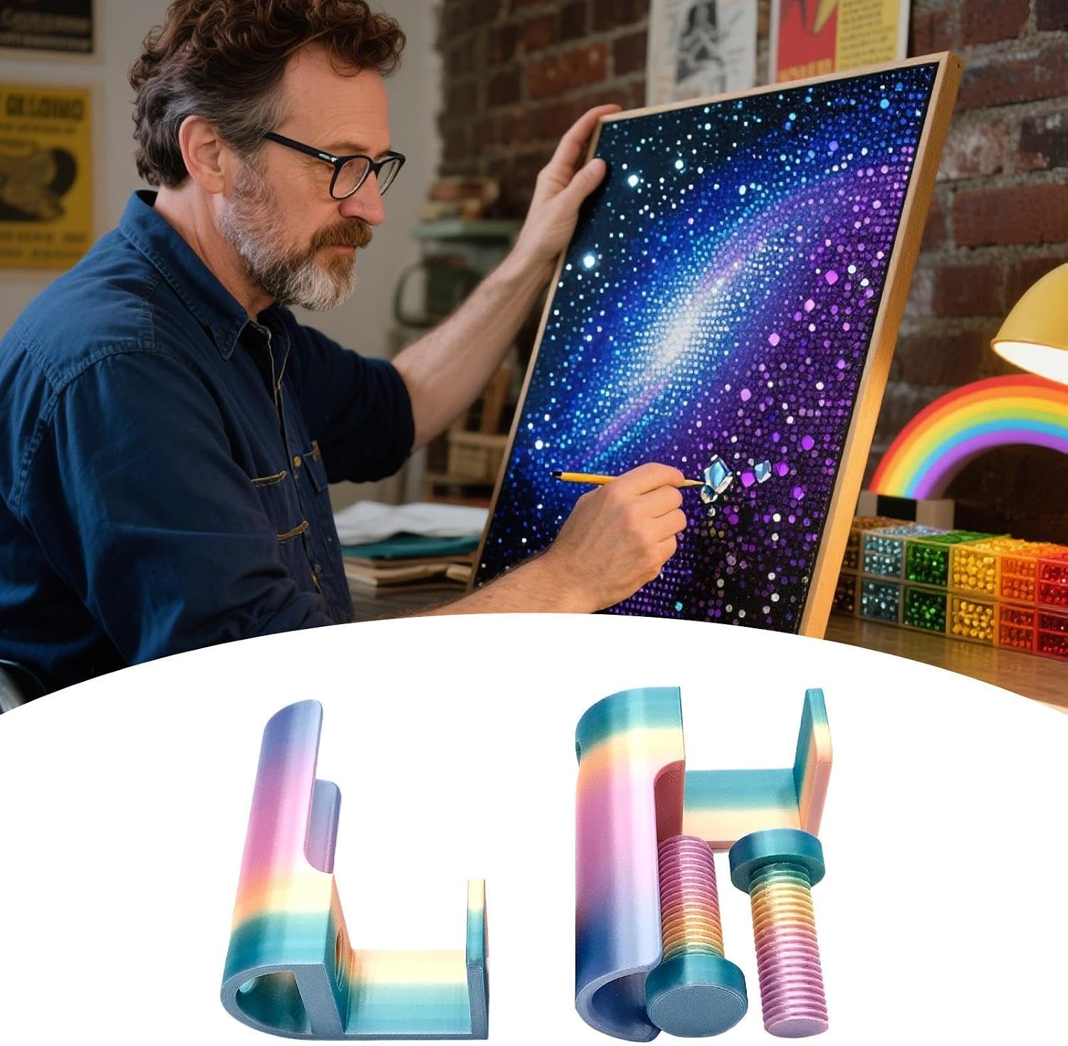 Rhinestone Painting Canvas Roll Clamp Adjustable Rhinestone Painting Canvas