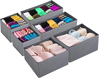 Strehknewen Organizador de Cajones 6 Piezas – Cajas Organizadoras Plegables con Fondo Reforzado, Separadores de Cajones...