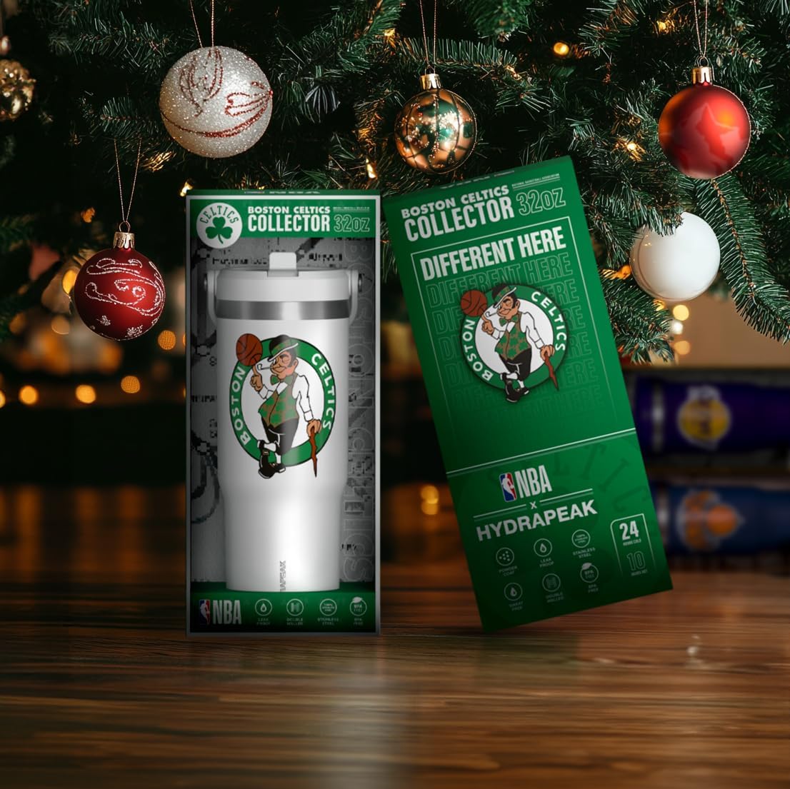 Hydrapeak x NBA Officially Licensed Dallas Mavericks 32oz Nomad Stainless Steel Tumbler with Handle and Straw Lid, Leakproof Water Bottle in Limited Edition Collector's Gift Box - Image 6