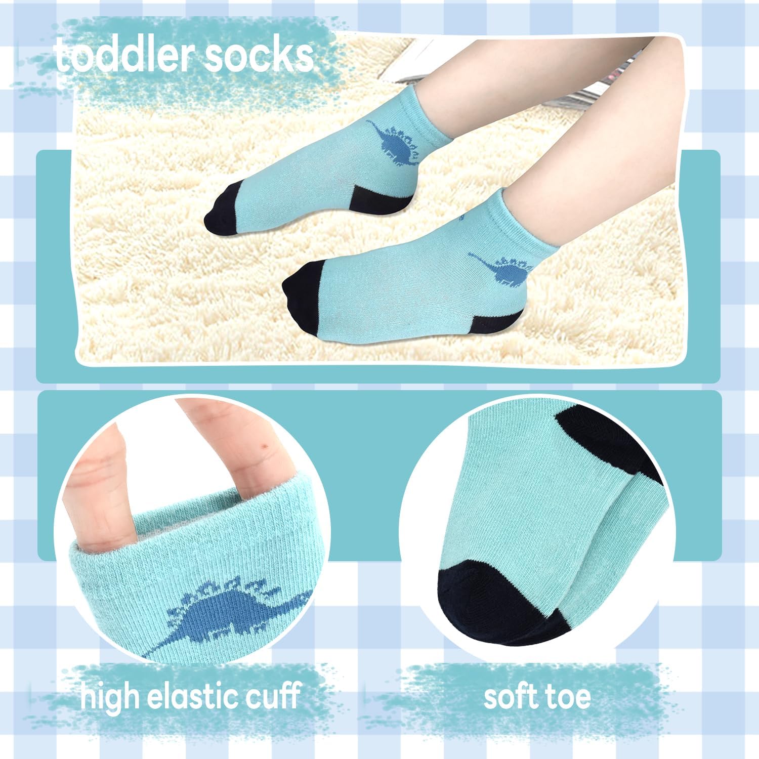 Boys Socks 12 Pairs Novelty Crazy Crew Socks for Toddler Kids Girls 1-7 Years Old Fun Mid Cut Sock Children - Image 5