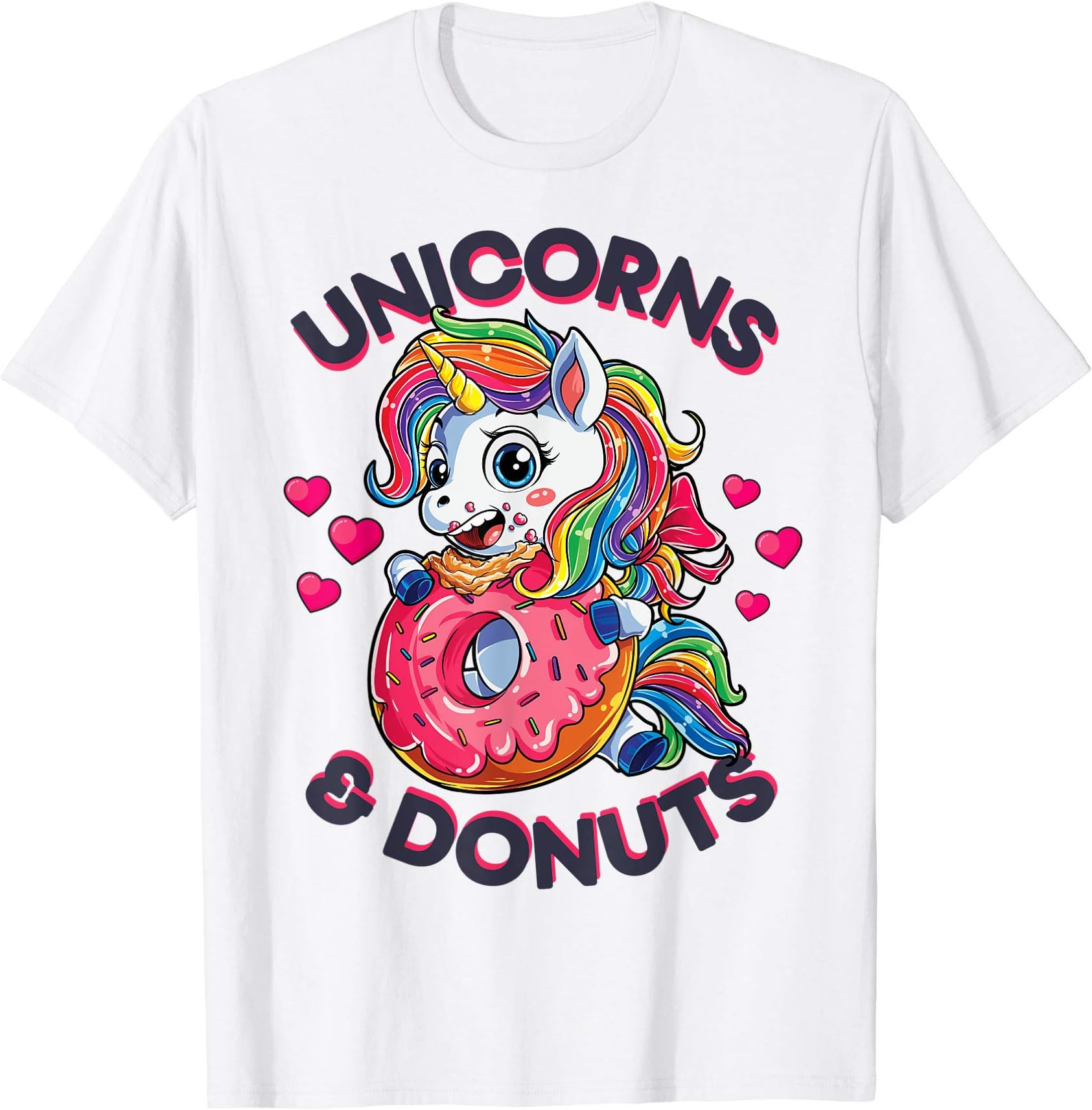 Unicorns & Donuts T shirt Girls Unicorn Squad Rainbow Gifts T-Shirt