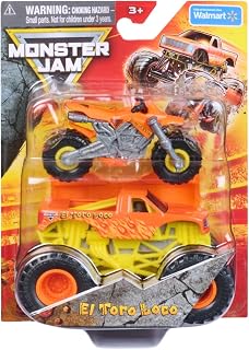 Spin Master Monster Jam El Toro Loco Truck & Bike, 3+, Orange with Flames, 1:64 Scale, Diecast, Special Edition