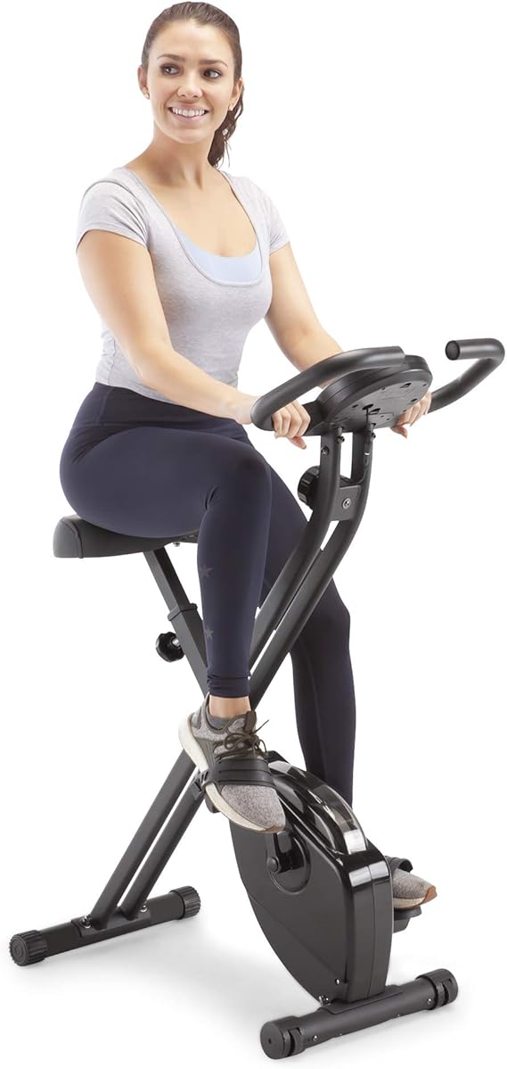 Marcy Foldable Resistance Upright Exercise Bike NS654, Black, One Size, Exercise Bikes