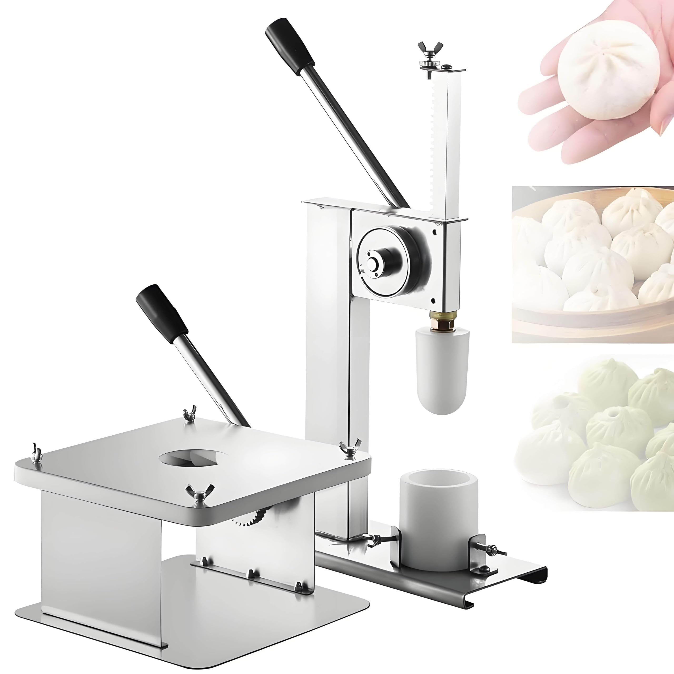 LJLYYDS Baozi Maker, Semi-Automatic Bun Making Machine, with Mold Bun Dumpling Maker for Pressing Dough Making Buns, Baozi Making Mold, for Cooking Buns Steamed Buns Medium
