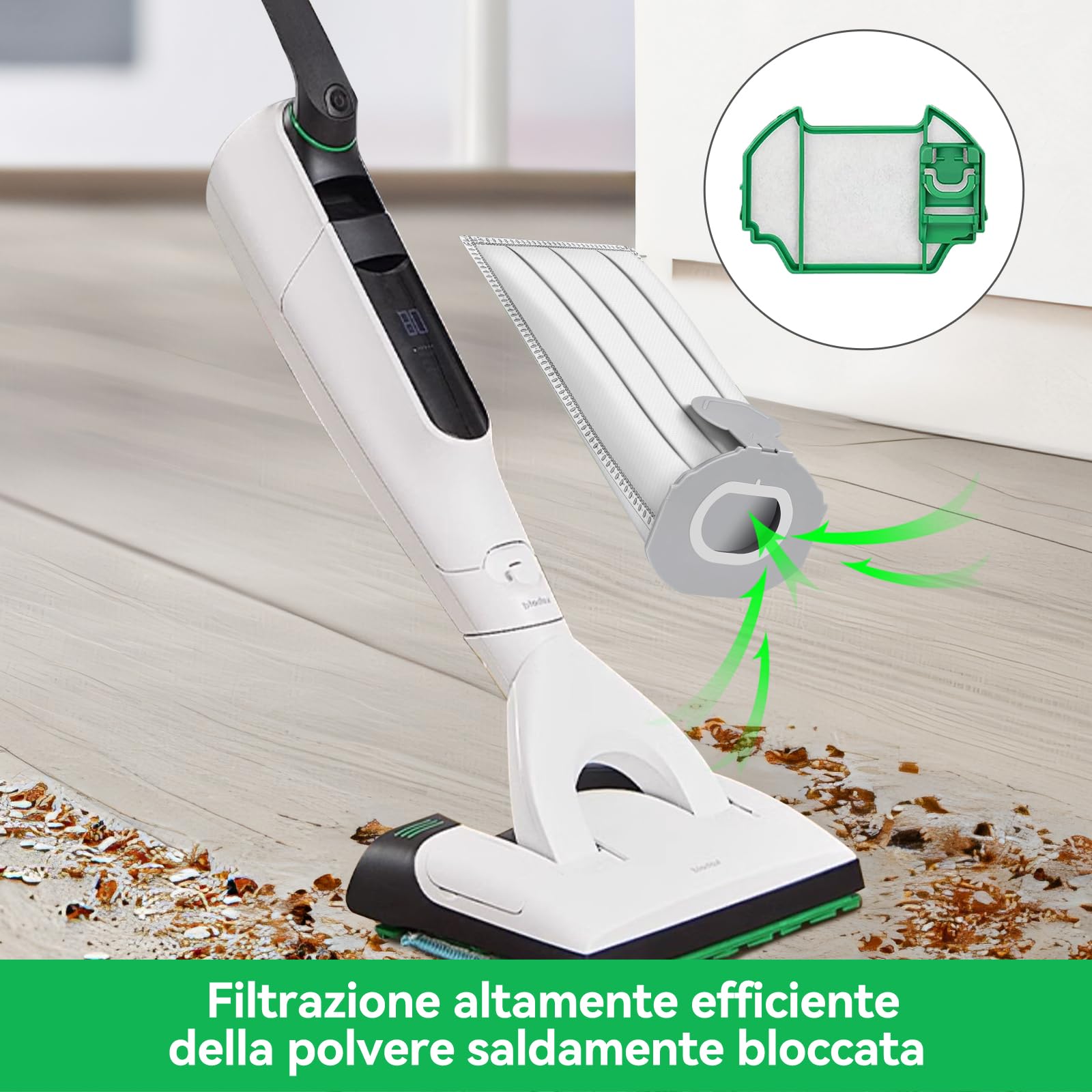 15 Sacchetti Folletto Compatibili Vk7s Vk7 Fp7s Fp7,3 Filtro Motore,per Kobold VK7 Filtro Sacchi Accessori