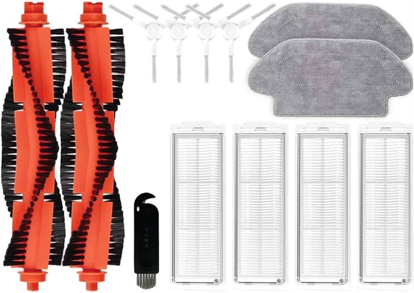 Compatible for Xiaomi Mi Robot Vacuum Mop 2S / Mop P/Mop Pro / XMSTJQR2S / STYTJ02YM Parts Main Side Brush Hepa Filter Mop (Color : Set D)