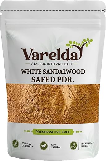 VARELDA White Sandalwood Powder - Safed Chandan Lakdi Powder - Santalum Album (1000 Grams)